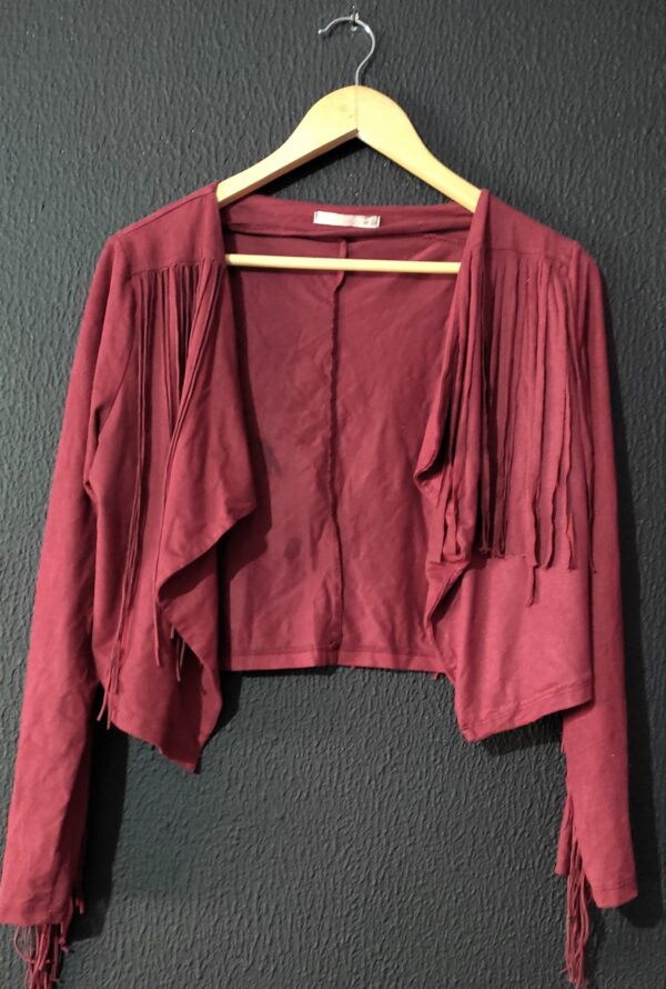Red ruffled Jacket